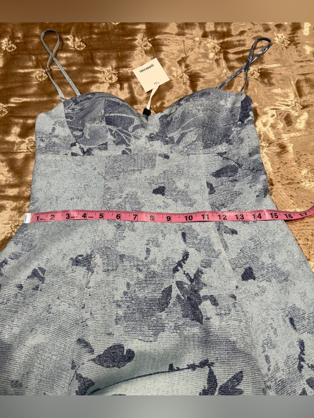 SIMKHAI Rudie Bustier Maxi Dress in Sky Floral - Picture 8 of 8